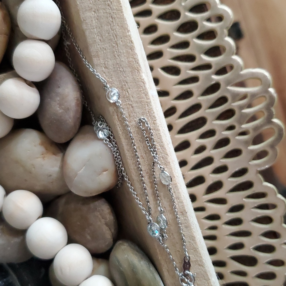 Diamonique station necklace